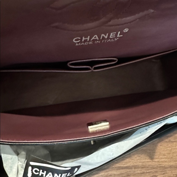 CC Chic Black Quilted Chain Shoulder Bag Purse Black Silver - Picture 12 of 14